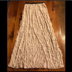 Sweet flowy ruffled maxi skirt